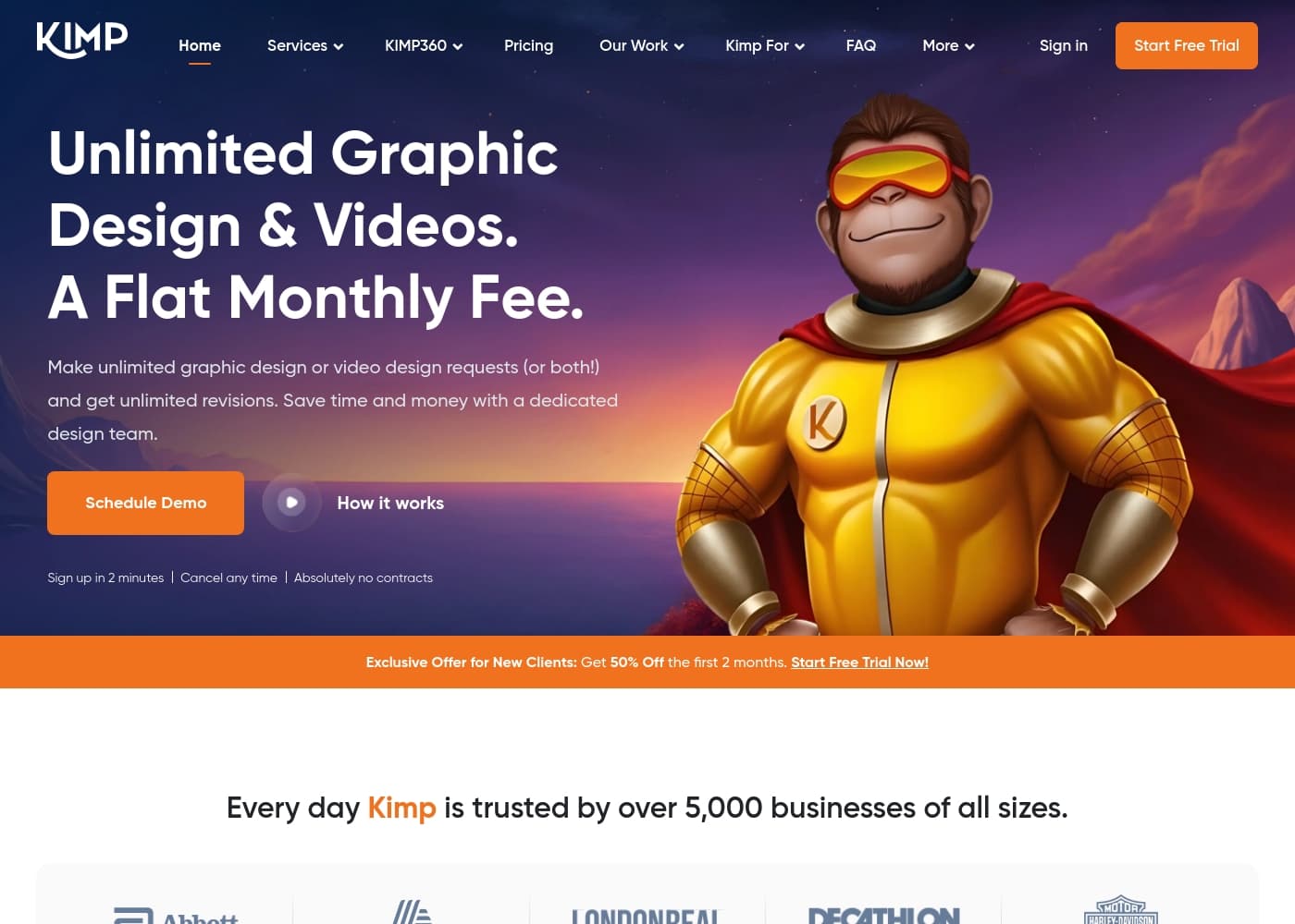 Kimp.io homepage screenshot
