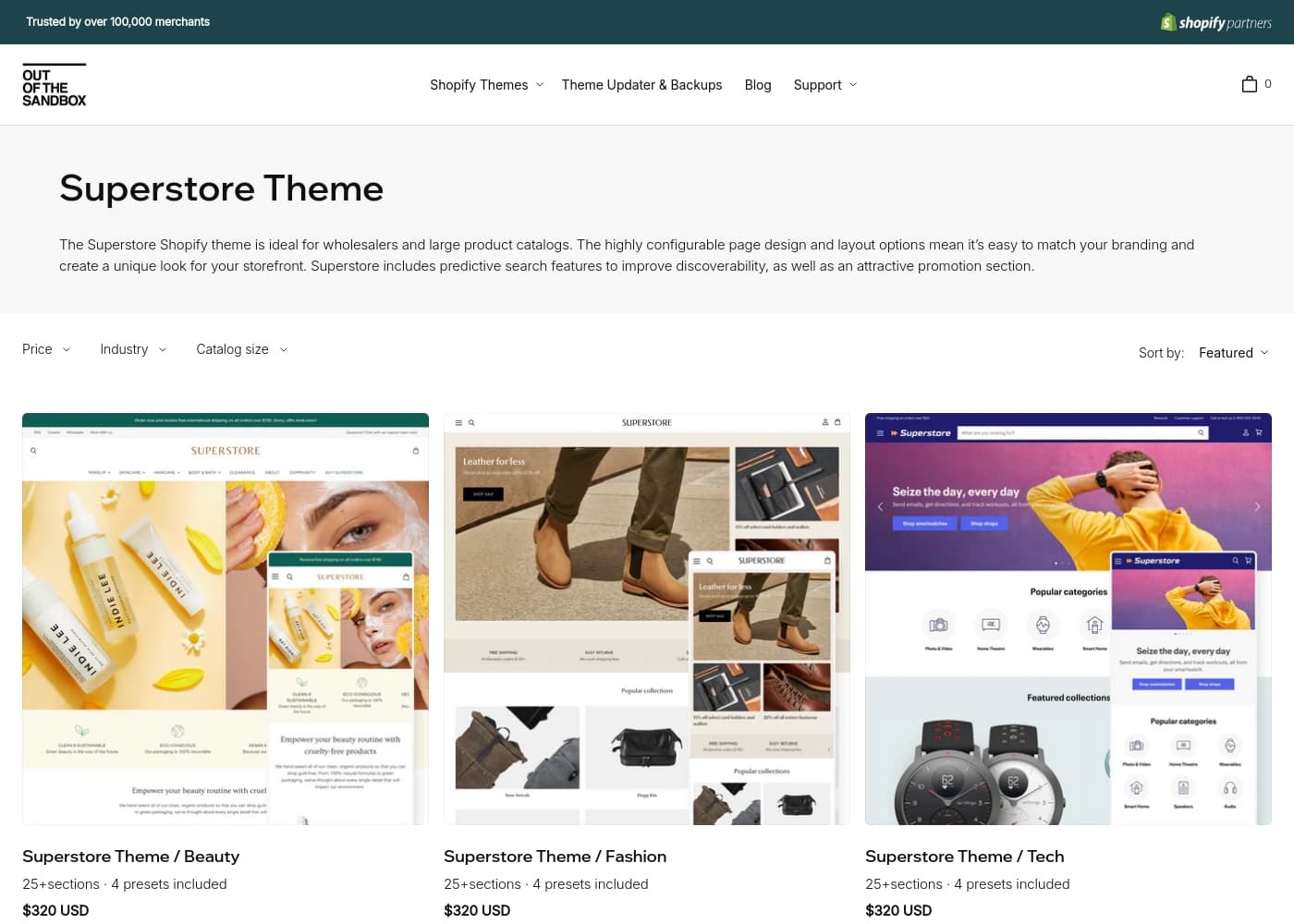 Скриншот главной страницы Superstore Theme
