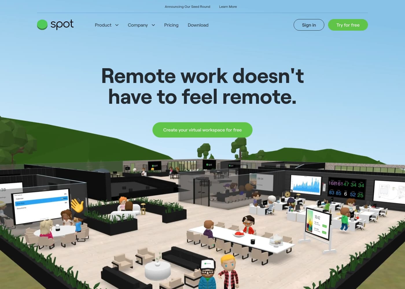 Скриншот главной страницы Spot