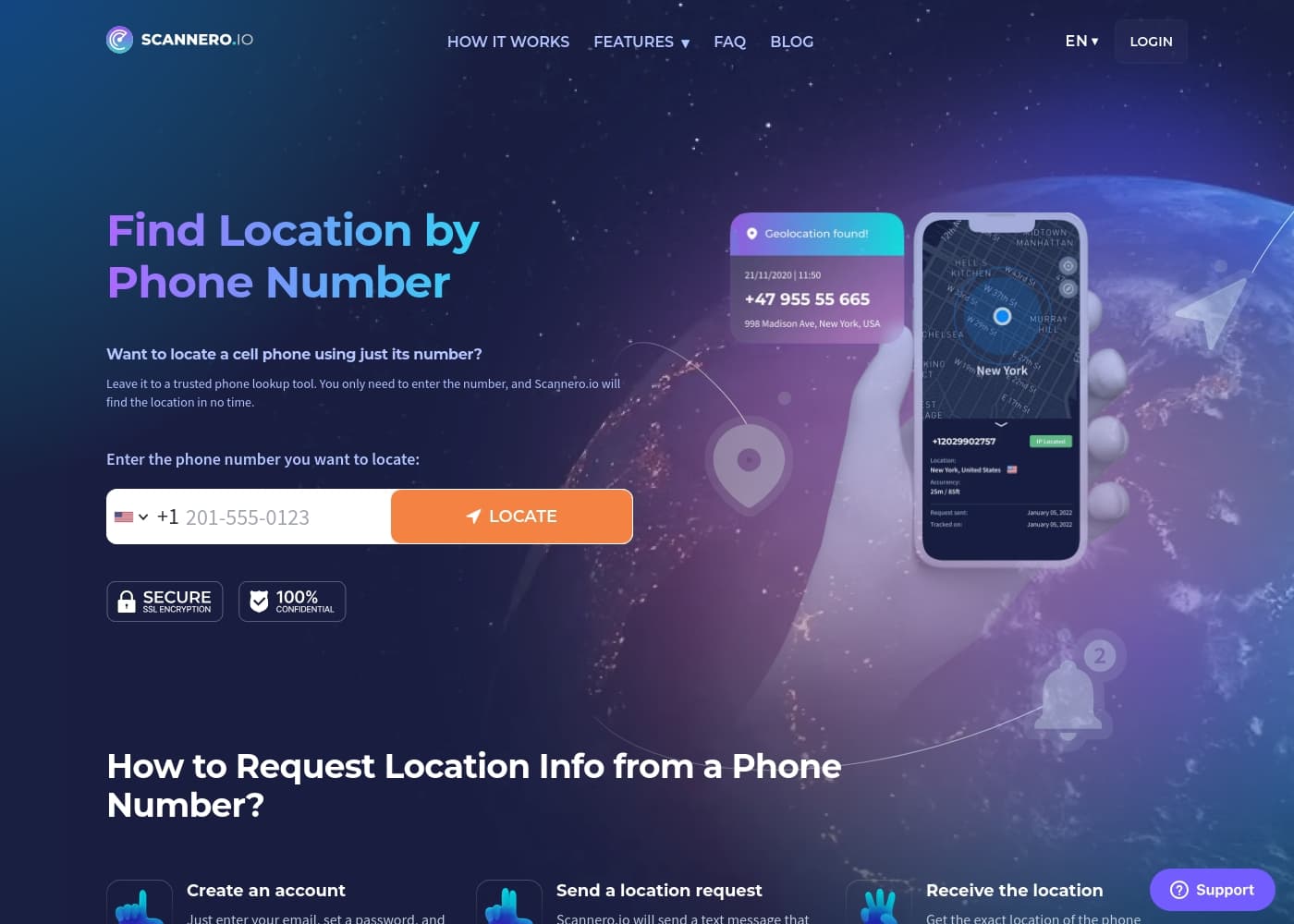 Scannero homepage screenshot