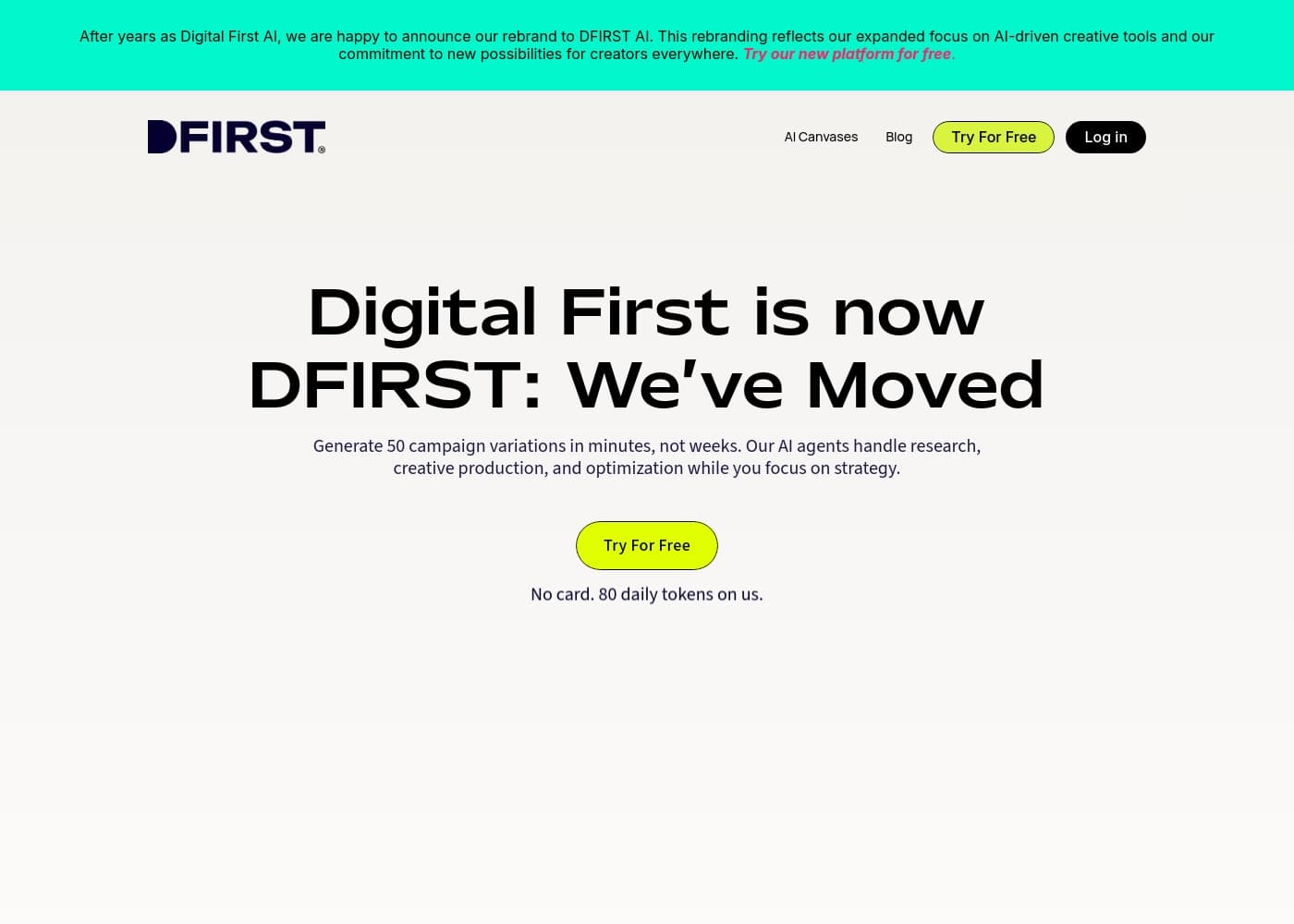 Скриншот главной страницы Digital First AI