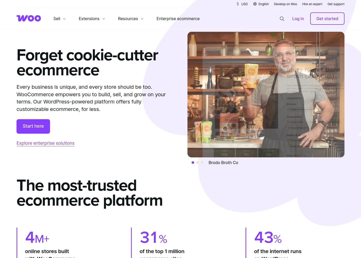 WooCommerce ana sayfa ekran görüntüsü