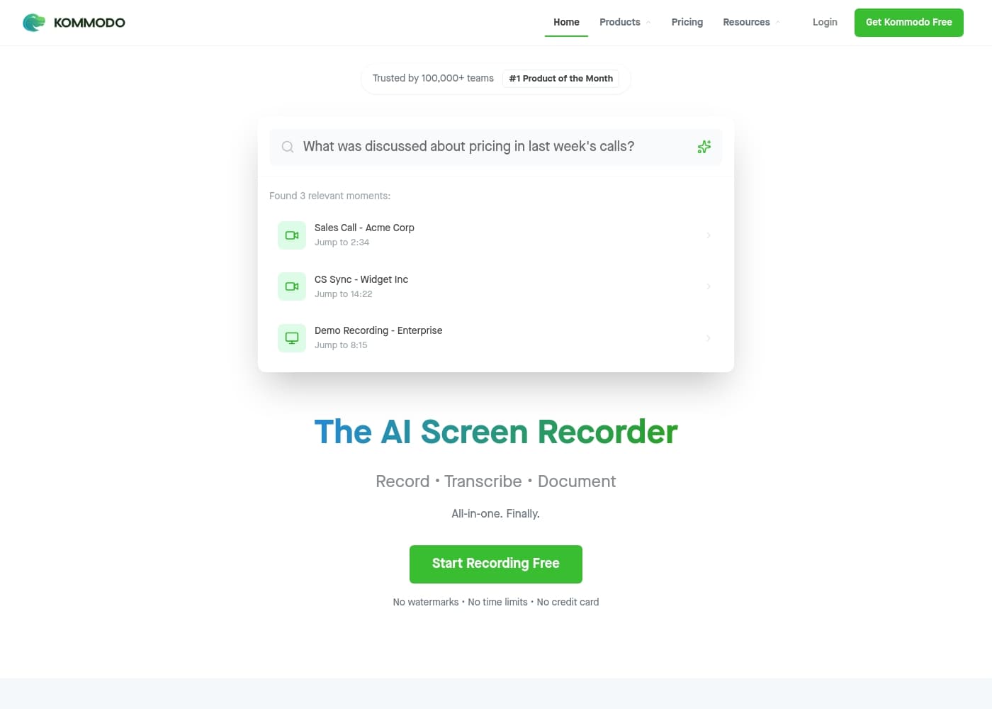 Komodo Decks homepage screenshot