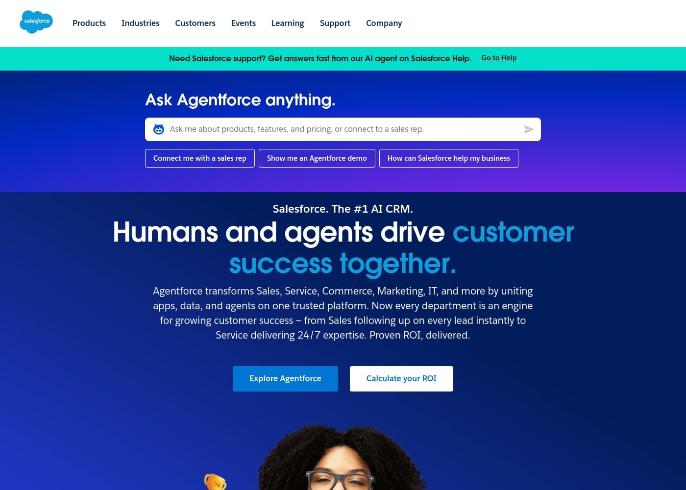 Скриншот главной страницы Salesforce