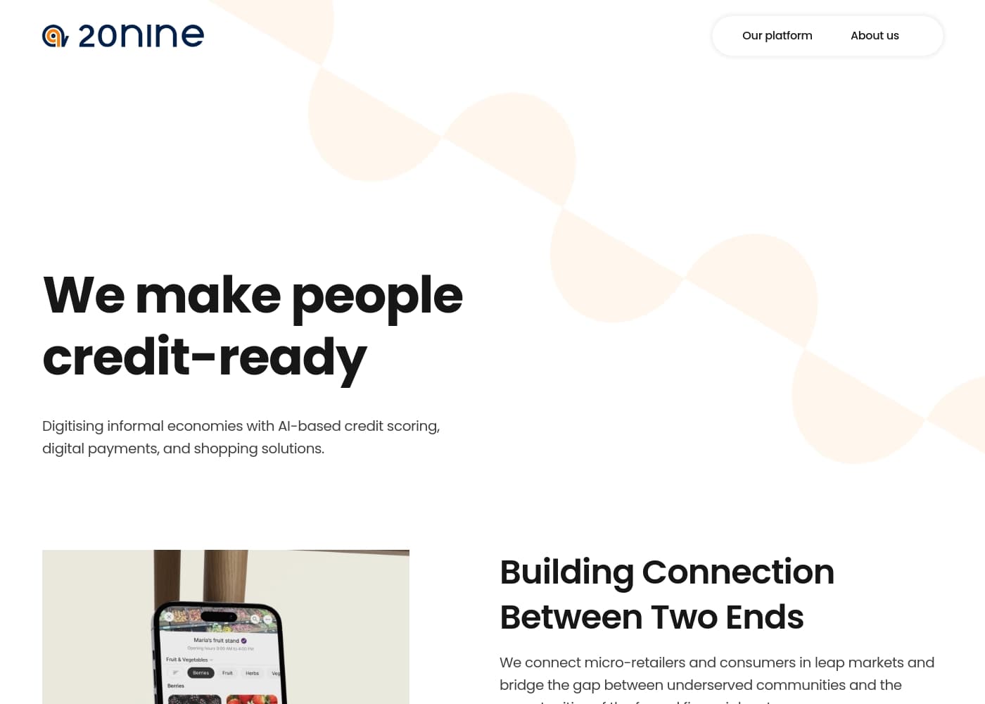 20NINE homepage screenshot