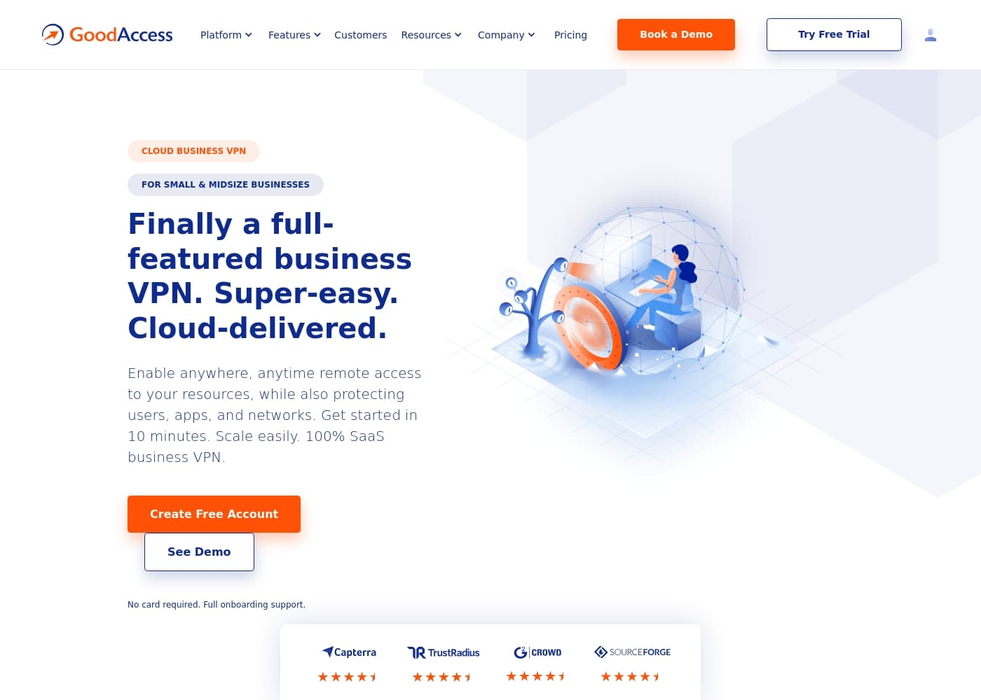 Скриншот главной страницы GoodAccess